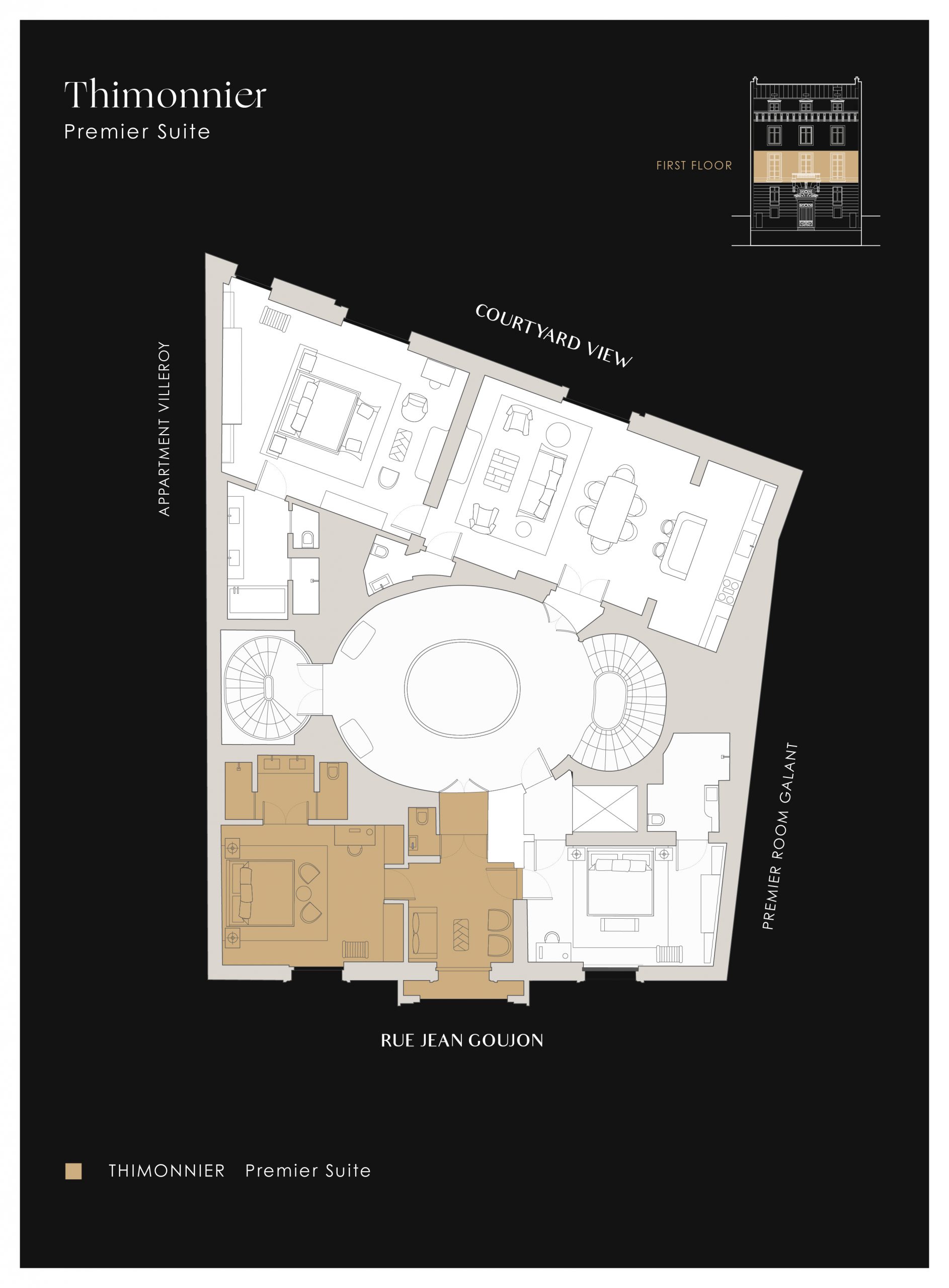 Plan of apartment Thimonnier